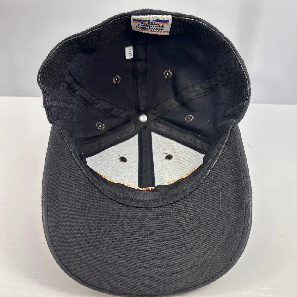 VTG 90s USC Trojans Embroidered Baseball Cap‎ L/XL Black California Headwear